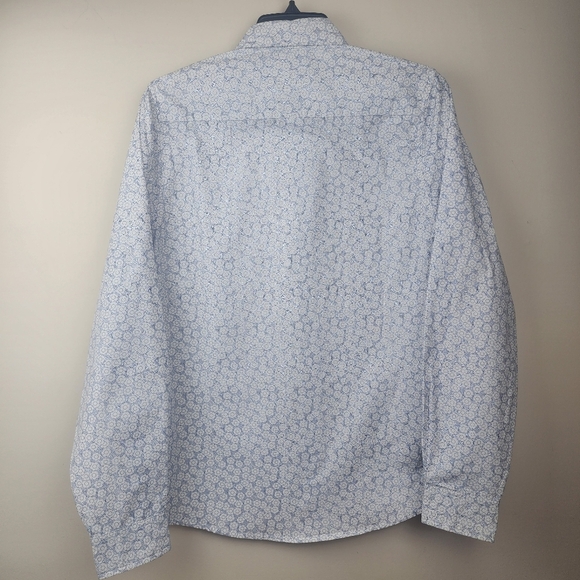 Truth Substance Common Sense  Printed Long Sleeve Button Down Shirt Mens Small - Picture 3 of 11